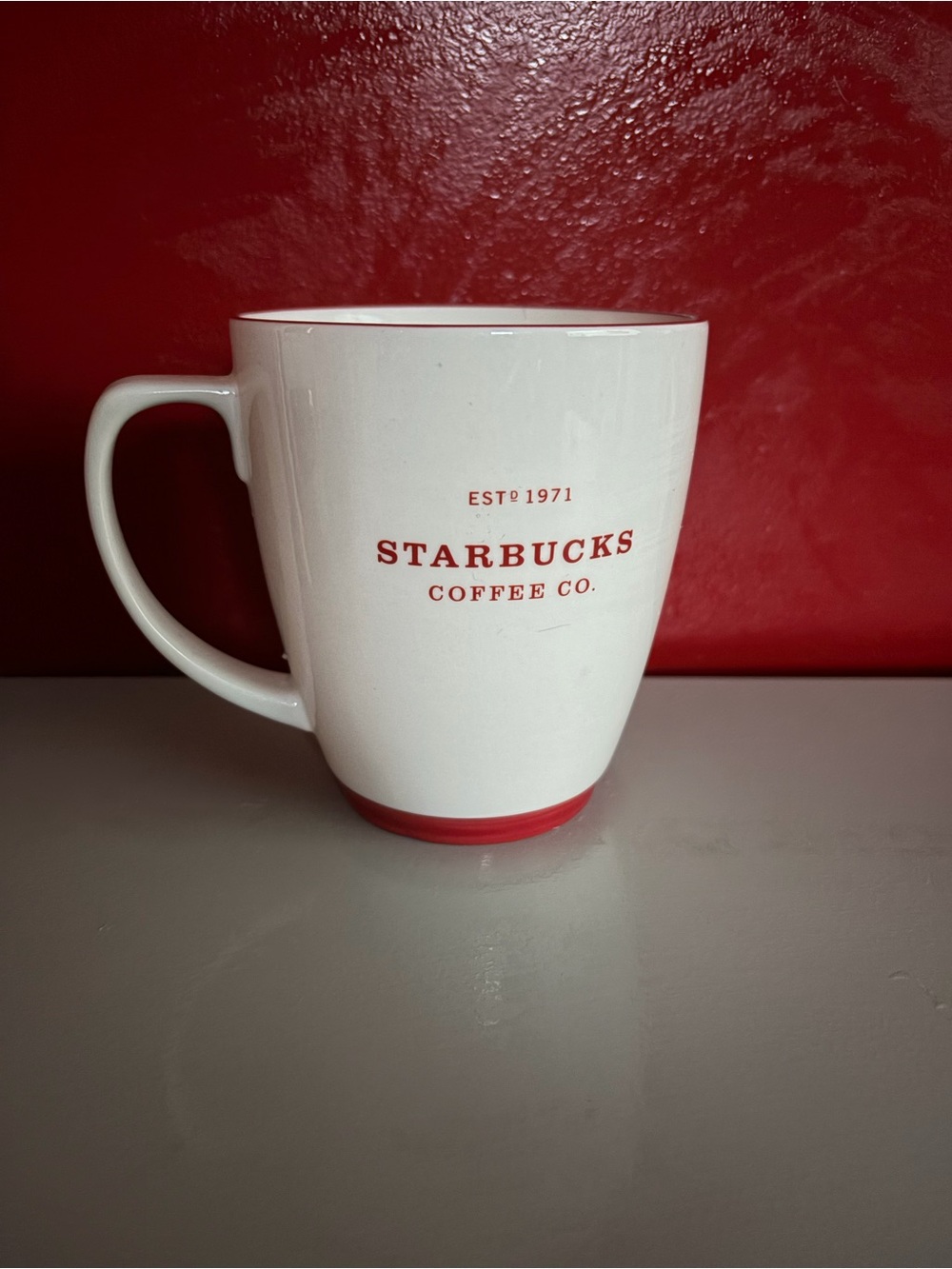 Starbucks White and Red Logo Ceramic Mug